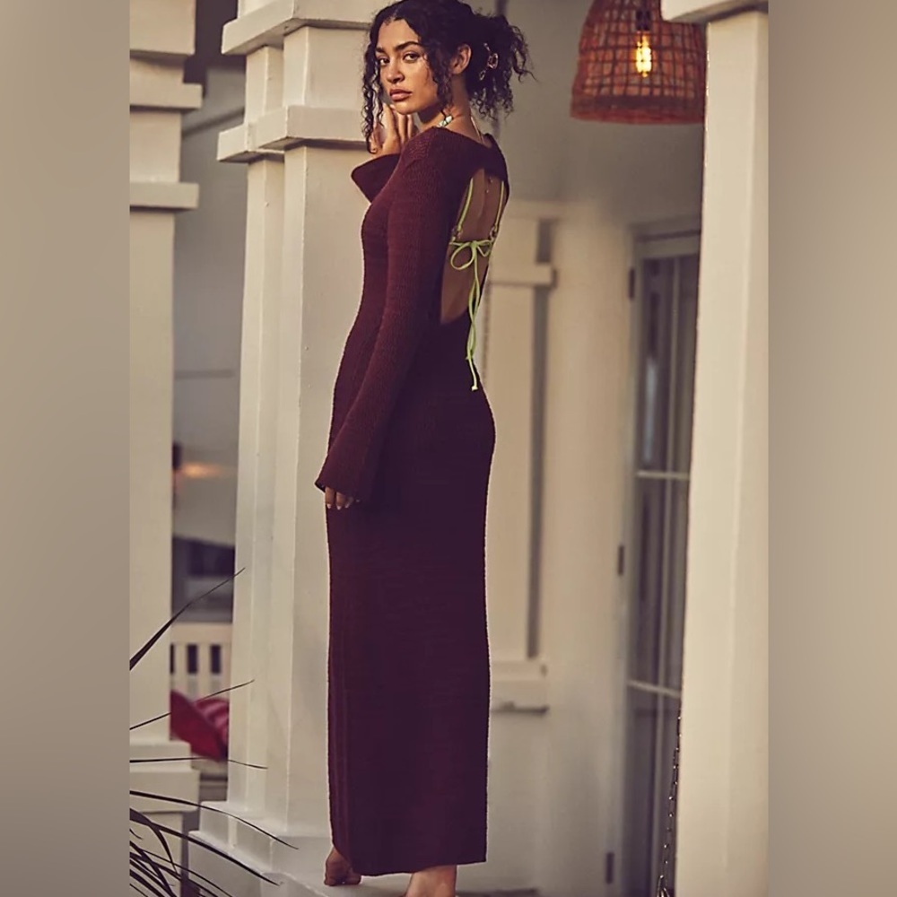 Free People Beach Colbie Fauxchet Sweater Maxi Dress